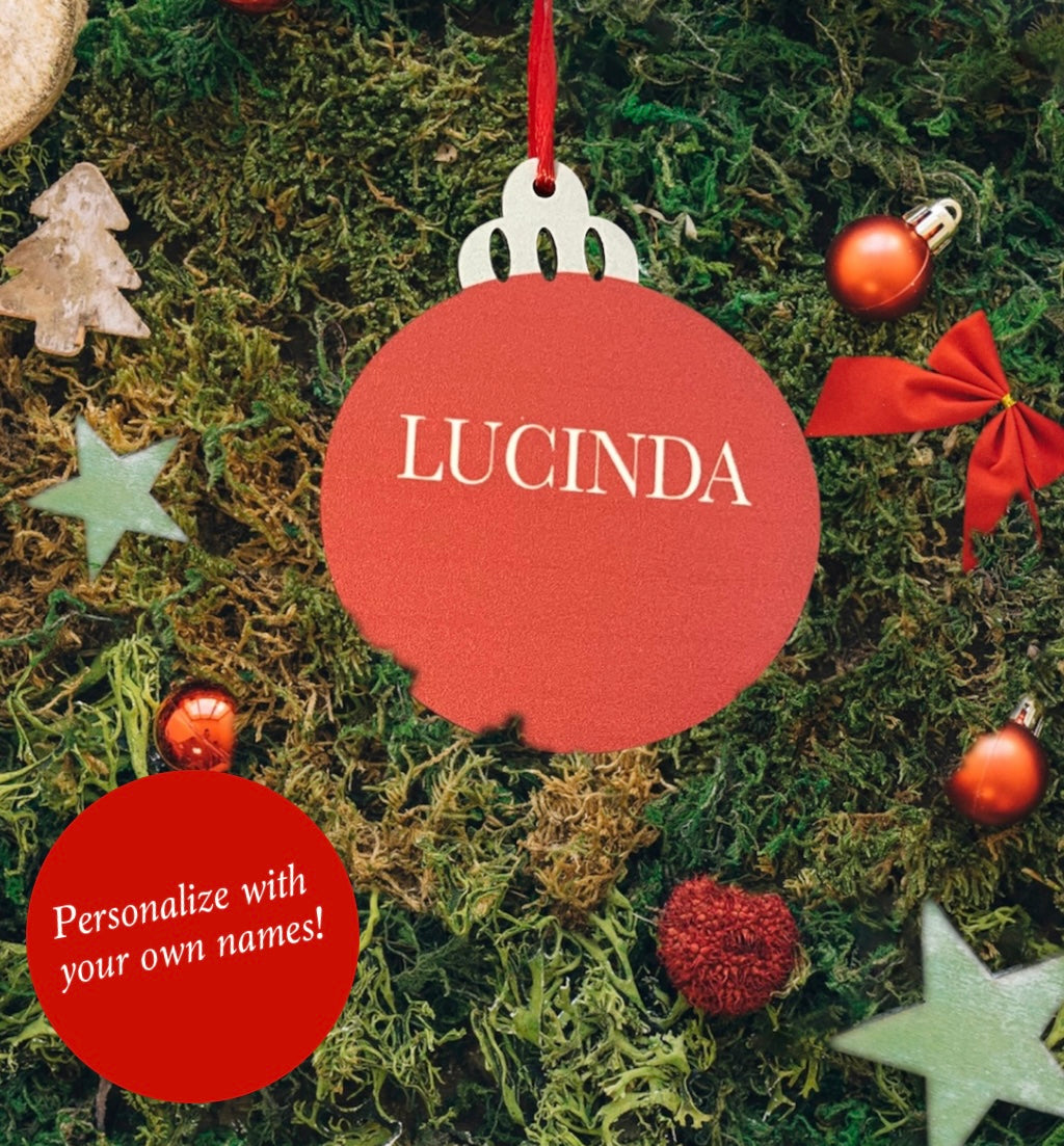 Custom Name Ornaments