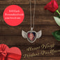 Memory photo wings necklace